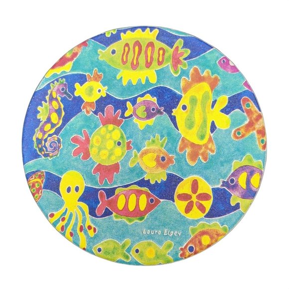 Coasters Tropical Beach Sailboats Ocean Set of 4 Absorbent Coasterstone  4.25" - Picture 9 of 10